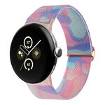 Per Google Pixel Watch 2 / Pixel Watch Cinturino in nylon colorato dipinto (fluido d'acqua)