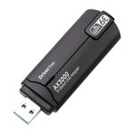 WD-AX3000 per PC desktop Ricevitore WiFi Scheda di rete wireless gratuita con driver USB 3.0 WiFi6 (Nero)