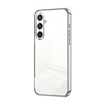 Per Samsung Galaxy S23 FE 5G Custodia per telefono con foro fine con placcatura trasparente (Argento)