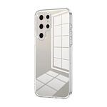 Per Samsung Galaxy S22 Ultra 5G Custodia per telefono con foro fine con placcatura trasparente (trasparente)