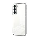 Per Samsung Galaxy S22+ 5G Custodia per telefono con foro fine con placcatura trasparente (Argento)