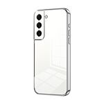 Per Samsung Galaxy S22 5G Custodia per telefono con foro fine con placcatura trasparente (Argento)