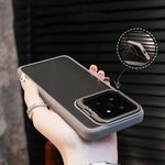Custodia per telefono PC ibrida TPU con supporto Xiaomi 14 Pro (grigio)