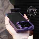 Custodia per telefono PC ibrida in TPU con supporto Xiaomi 14 Pro (viola)