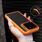 Custodia per telefono PC ibrida TPU con supporto Xiaomi 14 Pro (arancione)