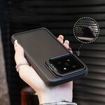Custodia per telefono PC ibrida TPU con supporto Xiaomi 14 Pro (nera)