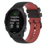 Per Garmin Forerunner 245 Cinturino in silicone bicolore a scacchi da 20 mm (nero + rosso)