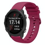 Per Garmin Forerunner 245 20mm cinturino in silicone morbido a tinta unita (bordeaux)