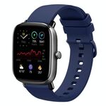 Per Amazfit GTS 2 Mini cinturino in silicone morbido tinta unita da 20 mm (blu navy)