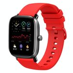 Per Amazfit GTS 2 Mini cinturino in silicone morbido tinta unita da 20 mm (rosso)