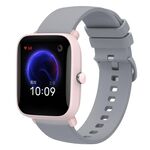 Per Amazfit BIP U 20mm cinturino in silicone morbido tinta unita (grigio)