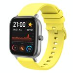 Per Amazfit GTS 20mm cinturino in silicone morbido tinta unita (giallo)