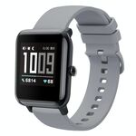 Per Amazfit BIP cinturino in silicone morbido tinta unita da 20 mm (grigio)