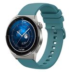 For Huawei Watch GT3 Pro 46mm 22mm Solid Color Soft Silicone Watch Band(Pine Green)