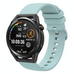 Per Huawei Watch GT Runner 22mm Cinturino in silicone morbido a tinta unita (verde zaffiro)