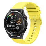 Per Huawei Watch GT Runner 22mm Cinturino in silicone morbido a tinta unita (giallo)