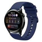 Per Huawei Watch 3 Cinturino per orologio in silicone morbido tinta unita da 22 mm (blu navy)