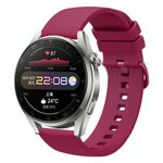 Per Huawei Watch 3 Pro 22mm Cinturino in silicone morbido a tinta unita (rosso vino)