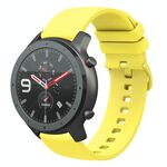 Per Amazfit GTR 47mm 22mm cinturino in silicone morbido tinta unita (giallo)