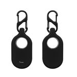 Per Samsung Galaxy SmartTag2 con custodia protettiva in silicone con portachiavi, stile: fibbia S nera