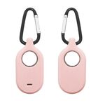 Per Samsung Galaxy SmartTag2 con custodia protettiva in silicone con portachiavi, stile: fibbia D rosa