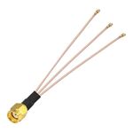 Ponticello cavo prolunga antenna WIFI 1 in 3 IPX a RPSMAJ RG178 (15 cm)