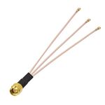Ponticello cavo prolunga antenna WIFI da 1 in 3 IPX a SMAJ RG178 (15 cm)