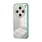 Per vivo X100 Pro Custodia per telefono con foro sottile con placcatura trasparente (verde)