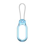 Per Samsung Galaxy SmartTag2 Custodia per PC con prevenzione della perdita con blocco di sicurezza a filo, colore: blu trasparente