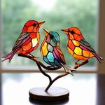 Centinaia di fiori uccelli metallo ferro arte ornamento 3D stereoscopico uccelli decorazione artigianale, quantità: 3