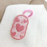Custodia trasparente per Samsung Galaxy SmartTag2 con custodia protettiva per immagini colorate, colore: pittura a olio rosa amore