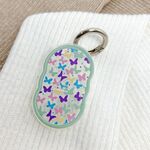 Per Samsung Galaxy SmartTag2 Custodia trasparente con custodia protettiva per immagini colorate, colore: farfalla colorata