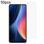 Per Itel P55 Pellicola in vetro temperato 50 pezzi 0,26 mm 9H 2,5D
