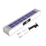TX-200 Lampada a induzione per corpo umano con luce decorativa per paesaggio solare, decorazione impermeabile, Colore: guscio bianco, luce bianca + staffa
