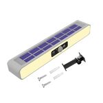 TX-200 Lampada a induzione per corpo umano con luce per scale, decorazione impermeabile per paesaggio solare, Colore: luce calda con guscio bianco + staffa