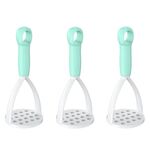 3 pezzi da cucina manuale per schiacciapatate, integratore per bambini, strumento per schiacciare gli alimenti (verde)