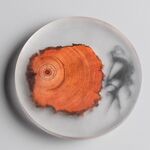 Sottobicchiere da tè isolato in resina e pino, accessori per la decorazione della casa, del soggiorno, specifiche: rotondo singolo