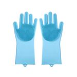 Guanti per lavare i piatti in silicone da cucina Guanti per la pulizia delle faccende domestiche maschili e femminili, dimensioni: 160 g (blu)