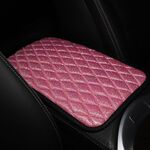 Copri bracciolo per auto in pelle PU con tappetino per console centrale glitterata, 32x19 cm (rosa)
