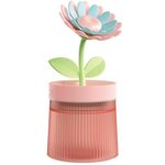 Umidificatore per aromaterapia USB con luce colorata idratante spray per fiori, colore: rosa girasole