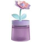 Umidificatore per aromaterapia USB con luce colorata idratante spray per fiori, colore: viola gardenia