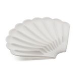 Portasapone in silicone drenabile 15x12,5x1,5 cm Senza foro Deflettore Portasapone a forma di conchiglia Portasapone antiscivolo(Bianco)