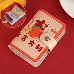 Porta carte anti-smagnetizzazione a forma di cartone animato festivo Borsa porta carte ID per cambio fortunato, Colore: buona fortuna