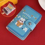 Porta carte anti-smagnetizzazione a forma di cartone animato festivo Borsa porta carte ID per cambio fortunato, Colore: blu