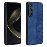 Per Samsung Galaxy S24 5G AZNS Custodia per telefono con sensazione di pelle in rilievo 3D (blu zaffiro)