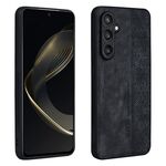 Per Samsung Galaxy S24+ 5G AZNS Custodia per telefono con sensazione di pelle in rilievo 3D (nera)