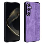 Per Samsung Galaxy S24+ 5G AZNS Custodia per telefono con sensazione di pelle in rilievo 3D (viola)