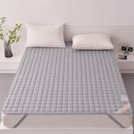 Materasso antiscivolo ispessito in cotone di soia morbido e traspirante, dimensioni: 120x190 cm (grigio quadrato)