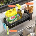 Portaoggetti da parete per cucina e bagno con 4 ganci, specifiche: mensola + tazza