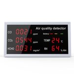Rilevatore di formaldeide TVOC portatile per interni domestici 5 in 1 (W17A grigio chiaro)